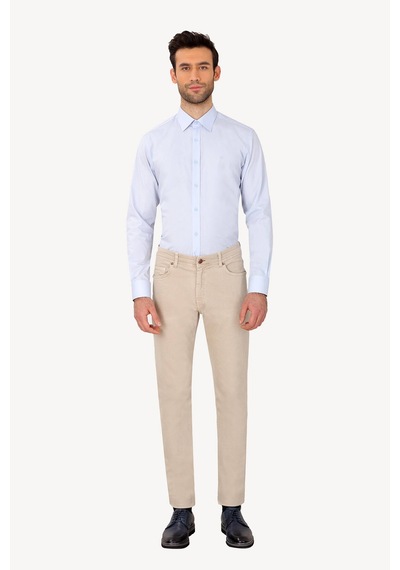Erkek Taş Üsten Cepli Slim Fit Kanvas Pantolon