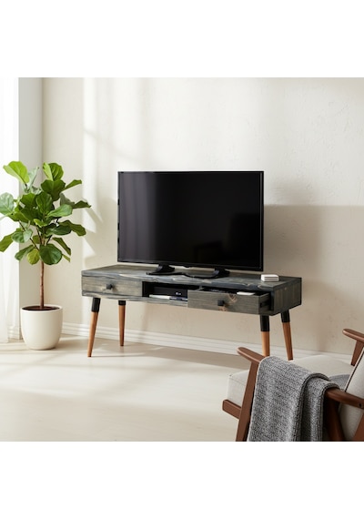 Masif Ahşap Tv Ünitesi 120 Cm İskandinav Stil, Doğal, 2 Çekmeceli Ve 1 Raflı Modest Tv-120 An Antrasit Masif Ahşap Tv Ünitesi 120 Cm İskandinav Stil, Doğal, 2 Çekmeceli Ve 1 Raflı Modest Tv-120 An Antrasit