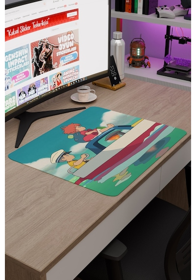 Ponyo Anime V5 - 48x40 Xl Gaming Kauçuk Kaymaz Taban Mouse Pad Fare Altlığı