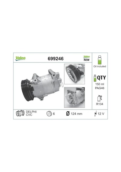 Nissan Qashqai J11 Klima Kompresoru 1.5 Dci 2014-2019 Valeo 699246