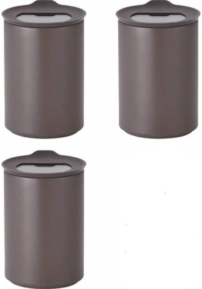 Fika One Seramik 3 Adet 650 Ml Gri Saklama Kabı D-neone065-07