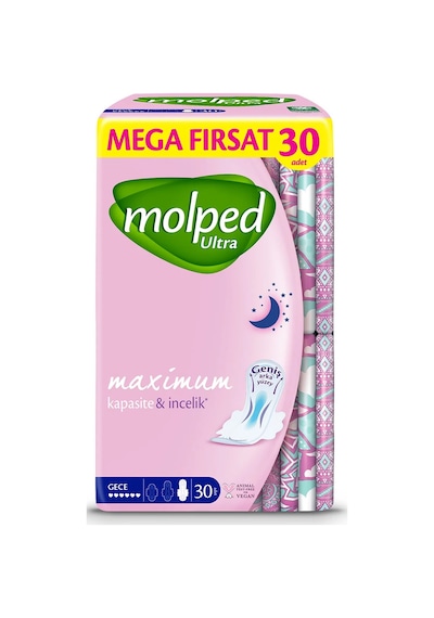 Molped Ultra Anatomik Mega Fırsat Ped Gece 30x5 150 Adet