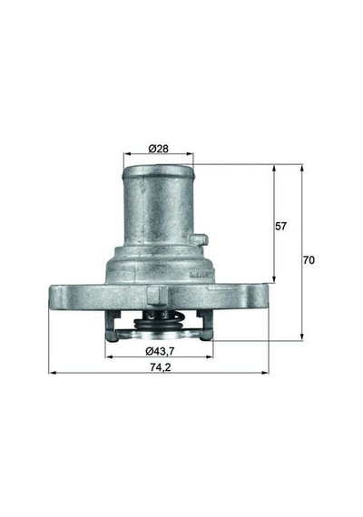Termostat - Fiat Idea, Punto, Bravo, Stilo, Strada, Marea, Brava, Palio, Siena - Mahle-termostat-tı12287d