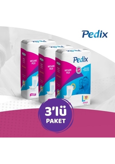 Pedix Mesane Pedi Unisex Büyük Boy Large L 10'Lu x 3 30'Lu