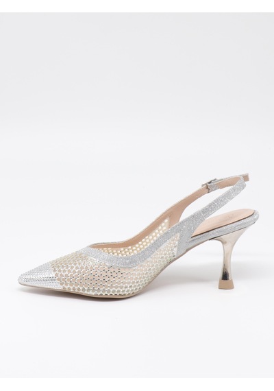 Nesilshoes Nesil Shoes Özma 227 Gümüş Topuklu A. Açık Kadın Ayakkabı GÜMÜŞ