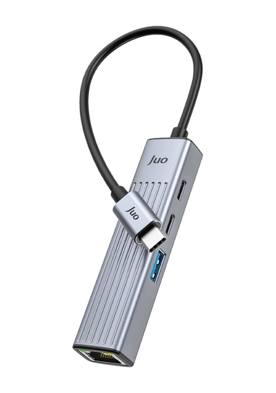 Juo Type-c 4 Portlu 1x Usb-a 1x Type-c Rj45 Gigabit Ethernet 100w Pd Şarj Girişi Çoklayıcı Dönüştürücü Hub