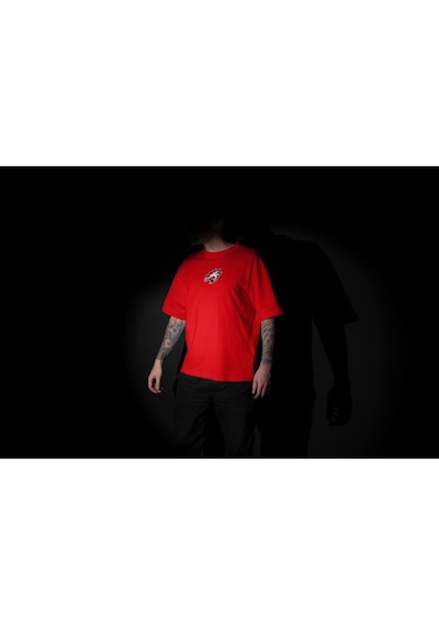 Noıssey Chulchan Shop Cenk Tosun 9 Numara Baskılı Oversize Unisex T-shirt Kırmızı