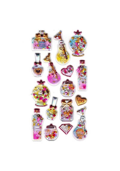 Sticker Kabartmalı Sticker Defter, Planlayıcı Etiket Pullu-813 - 17x9 Cm - Parfüm Oje