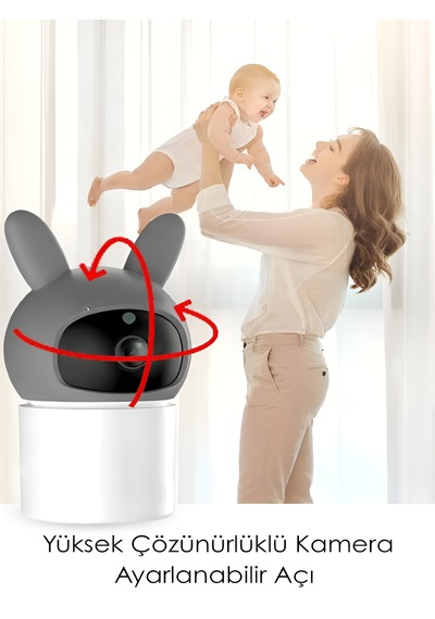 4.3 Kablosuz Ip Bebek Kamerası 720p Monitörlü 150m Menzil 2.4ghz İnterkom Hareket Algılayıcı