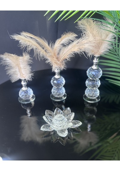 Seraph Gümüş Dekoratif Tüylük Ve Lotus Gold