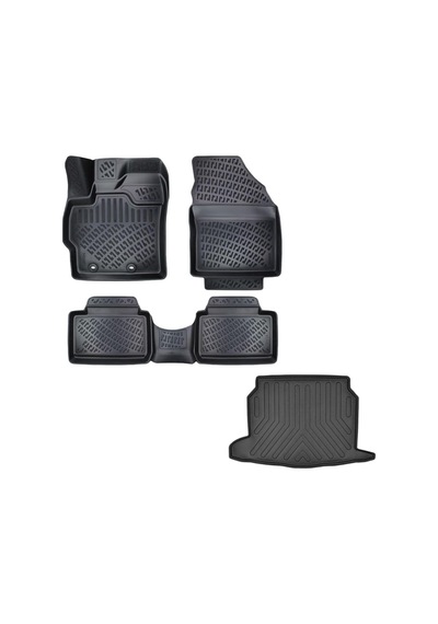 Toyota Yaris Cross 3d Havuzlu Paspas İle Uyumlu + 3d Bagaj Havuzu Alt Paspası Siyah Set 2022 Genel