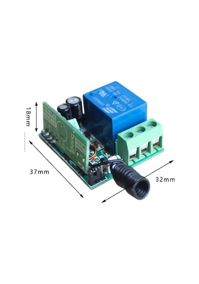 Electrimax Rf Uzaktan 433Mhz Kumanda 10A Rf Alıcı Verici 1 Kumanda