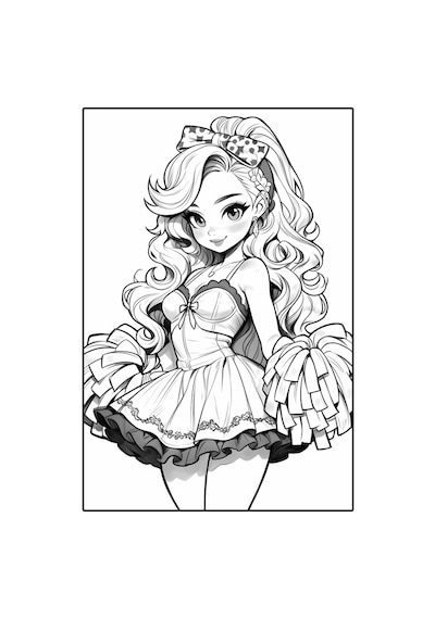 Kızlar İçin Anime Boyama Kitabı 60 Süper Ötesi Boyamalar
