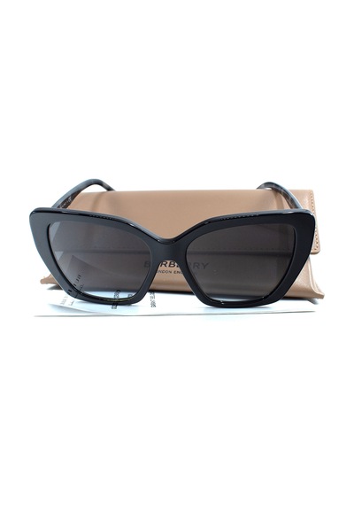 Burberry 4366 39808G 55 Kadın Siyah Çekik Çerçeve Güneş Gözlüğü