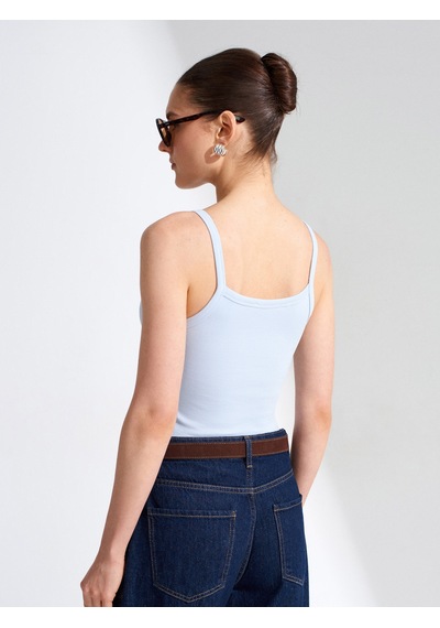 Dilvin 32774 Halter Yaka Top-açık Mavi