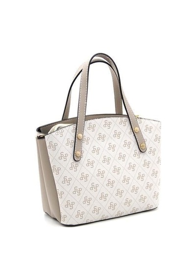 Silver Polo Sp1021 Kadın El Çantası Monogram Bej-kum