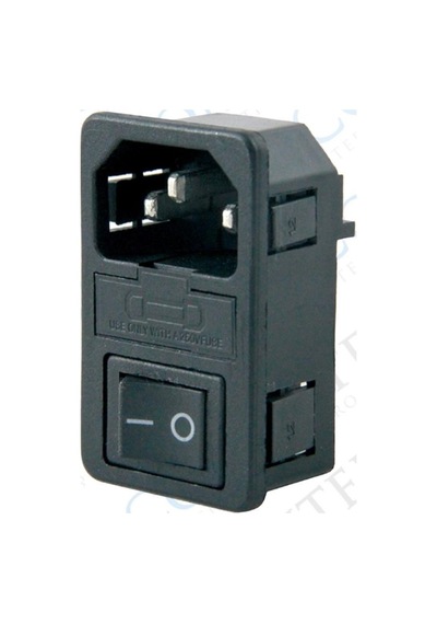 C14 Power Soket Erkek Anahtarlı+fuseli Kulaksız Ul Ic-214a-s