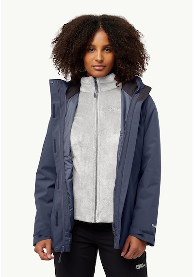 Jack Wolfskin Rotwand 3ın1 Kadın Outdoor Mont-a60333 Koyu Lacivert