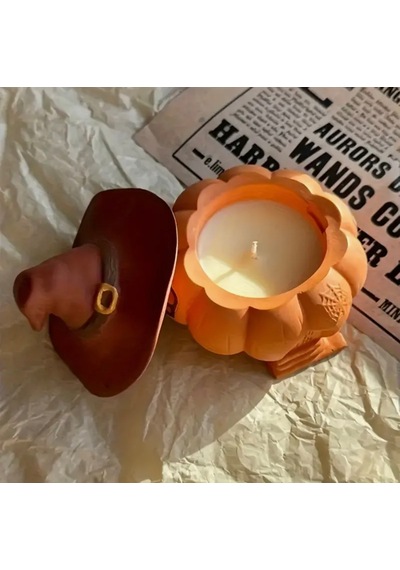 Balkabağı Dekoratif Mum Halloween Karışık/Çok Renkli