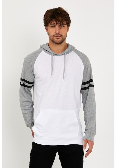 Kapşonlu Kol Baskılı Unisex Sweatshirt