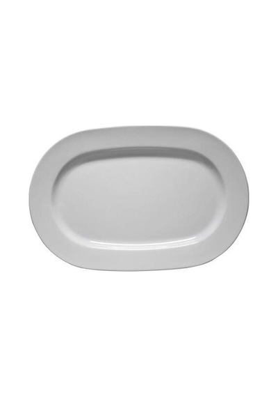 Kütahya Porselen Frig Otel 22 cm Kayık Tabak 6 Adet Dekorsuz