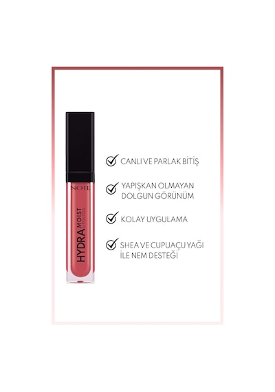 Note Hydramoist Lipgloss 07 Mellow Thought Nemlendirici Dudak Parlatıcıs - Pembe