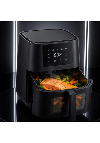 Dokunmatik Ekranlı Air Fryer Sağlıklı Yağsız Pişirme Cihazı Renkli