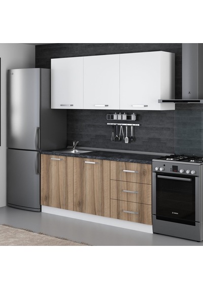 Minar 180 Cm Mutfak Dolabı Beyaz Dore 180-d1