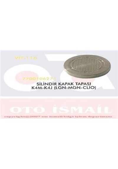 VITESSE 116 Silindir Kapak Tapası CLIO Kangoo Megane Laguna Fluence / Duster 1.4 16V K4J 1.6 16V K4M