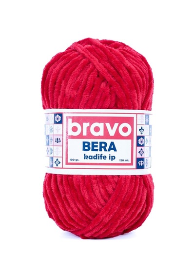 Bera Kadife İplik 100 Gr 120 Metre Renk Kodu: 920 Koyu Kırmızı