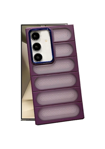 Samsung Galaxy  Uyumlu,  S24 Kılıf Airmax Silikon Kapak - Derin Mor
