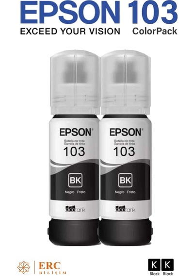 Epson 103 EcoTank L3266 İkili Siyah Mürekkep Kartuş Seti