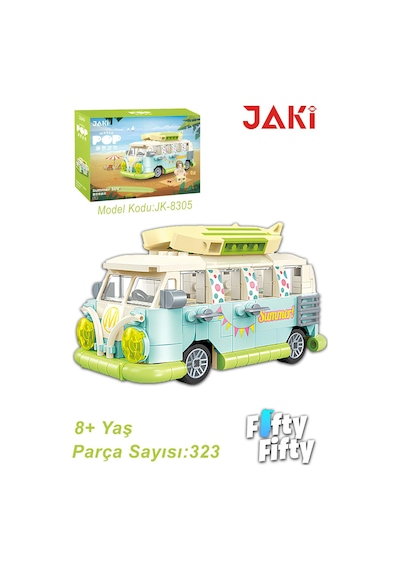 Jaki Maker Pop Tatil Otobüsü -jk8305 323 Parça Oyuncak Yapım Seti