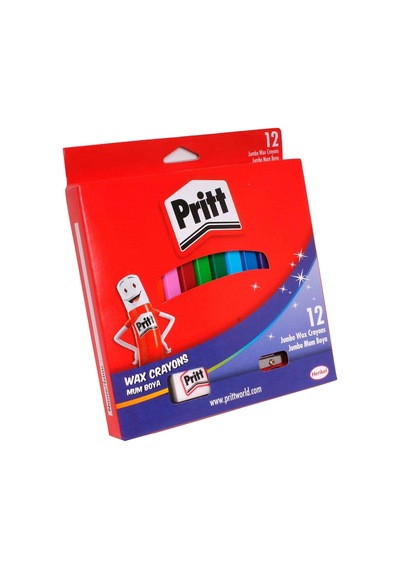 Pritt Pastel Boya Jumbo Silinebilir Üçgen 12 Li 1655739 Çok Renkli