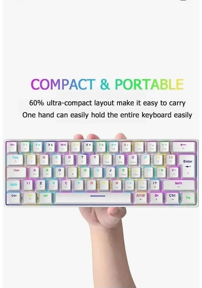 Aymestore T60 Kırmızı Switch Rgb Klavye Kablolu Gaming Oyuncu Klavyesi