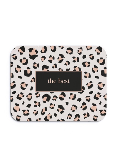 Leopar Desenli The Best Yazılı Ergonomik Mouse Pad Kaymaz Tabanlı, Renkli Ve Konforlu Tasarım Çok Renkli