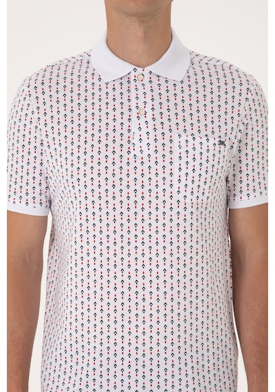 U.S. Polo Assn. Erkek Regular Fit Beyaz Polo Yaka Tişört 50299637-VR013