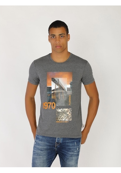 Roberto Cavalli Erkek Tshirt /M.Rob.0421.14024 Koyu Gri