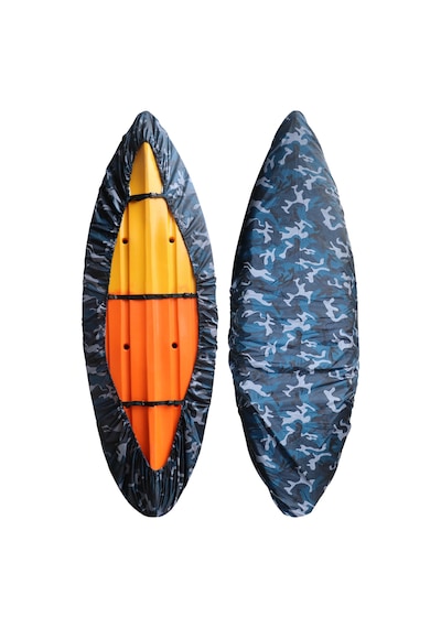 Teltree Kano Korumalı Örtü, Deniz Kamouflajlı, 210d Oksford Kumaşı, 2.6-3.0m Boyutuna Uygun, Üç Kayışlı Tasarım