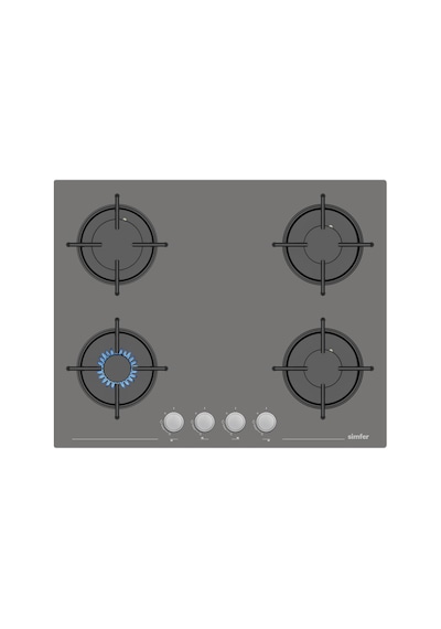 Simfer Steam Gri 2'li Cam Ankastre Set (3656 Ocak + 8740 Davlumbaz)