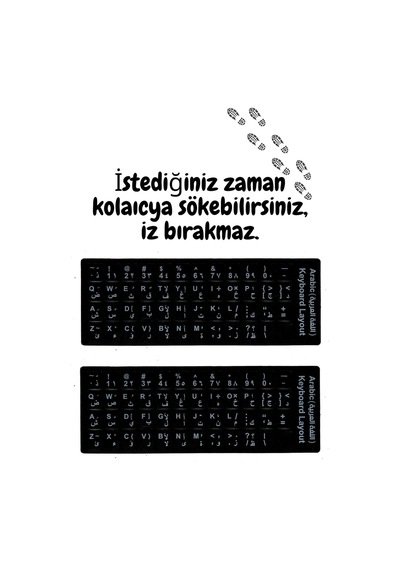 Mn6 Map01 Arapça Klavye Etiketi/silinmez-3 Adet/notebook-pc Uyumlu/arapça Klavye Sticker