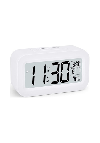 Dol-2108 Mini Dijital Işıklı Masa Saati Sıcaklık Ölçer Termometre Saat - Takvim - Alarm Çok Renkli