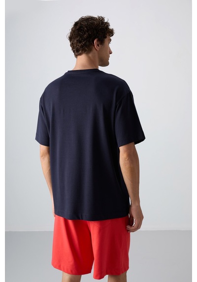 Tommy Life Lacivert Pamuklu Kalın Yumuşak Dokulu Oversize Fit Baskılı Erkek T-shirt - 88334 Lacivert Tommy Life Lacivert Pamuklu Kalın Yumuşak Dokulu Oversize Fit Baskılı Erkek T-shirt - 88334 Lacivert