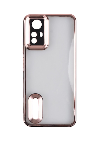 Xiaomi Redmi Note 12s Kılıf Kamera Lens Korumalı Logo Gösteren İnce Hafif Pazarplus Rose Gold