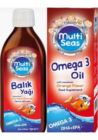 Miraderm Multi Seas Omega 3 Oil Portakal Aromalı 150 Ml