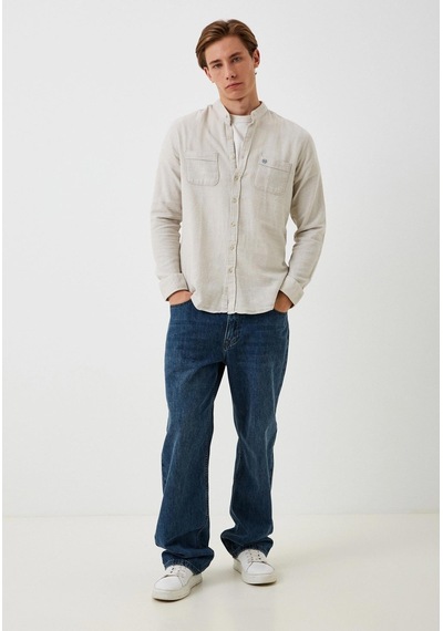 Erkek Gömlek Uzun Kol Camel Slim Fit Hakim Yaka Ncs Jeans 7114 Camel