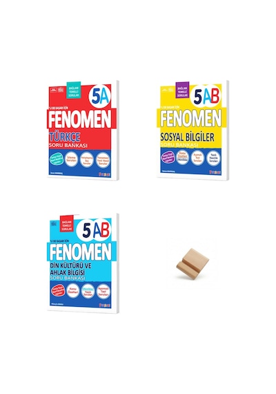 Fenomen 5. Sınıf Maarif 5a Türkçe Ve 5ab Sosyal Ve Din 3lü Set Soru Bankası + Telefon Standı