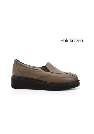 Gönderi(R) Gönderi R Vizon Antik Dolgu Taban Hakiki Deri Ayakkabı Vizon