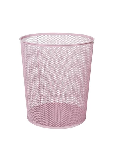 Need Tam Delikli Metal Fileli Toz Pembe Çöp Kovası - Nd-1044
