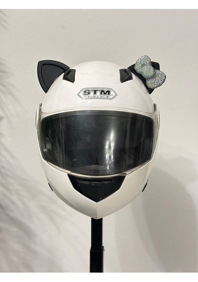 Motor & Motosiklet Hologram Fiyonklu Siyah Kedi Kulak Kask Dış Aksesuarı Diğer